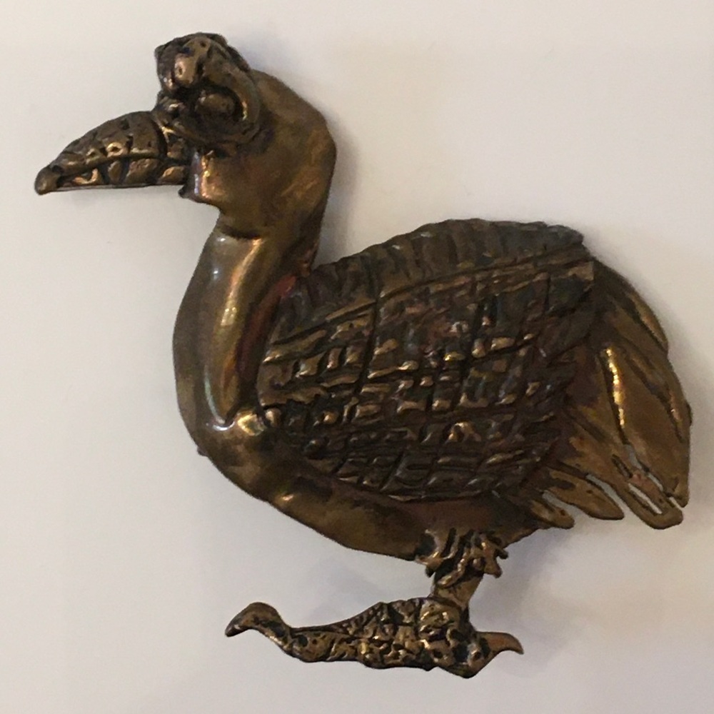 Dodo Bird Belt Buckle in Copper.  Designed by Joanne Cooper